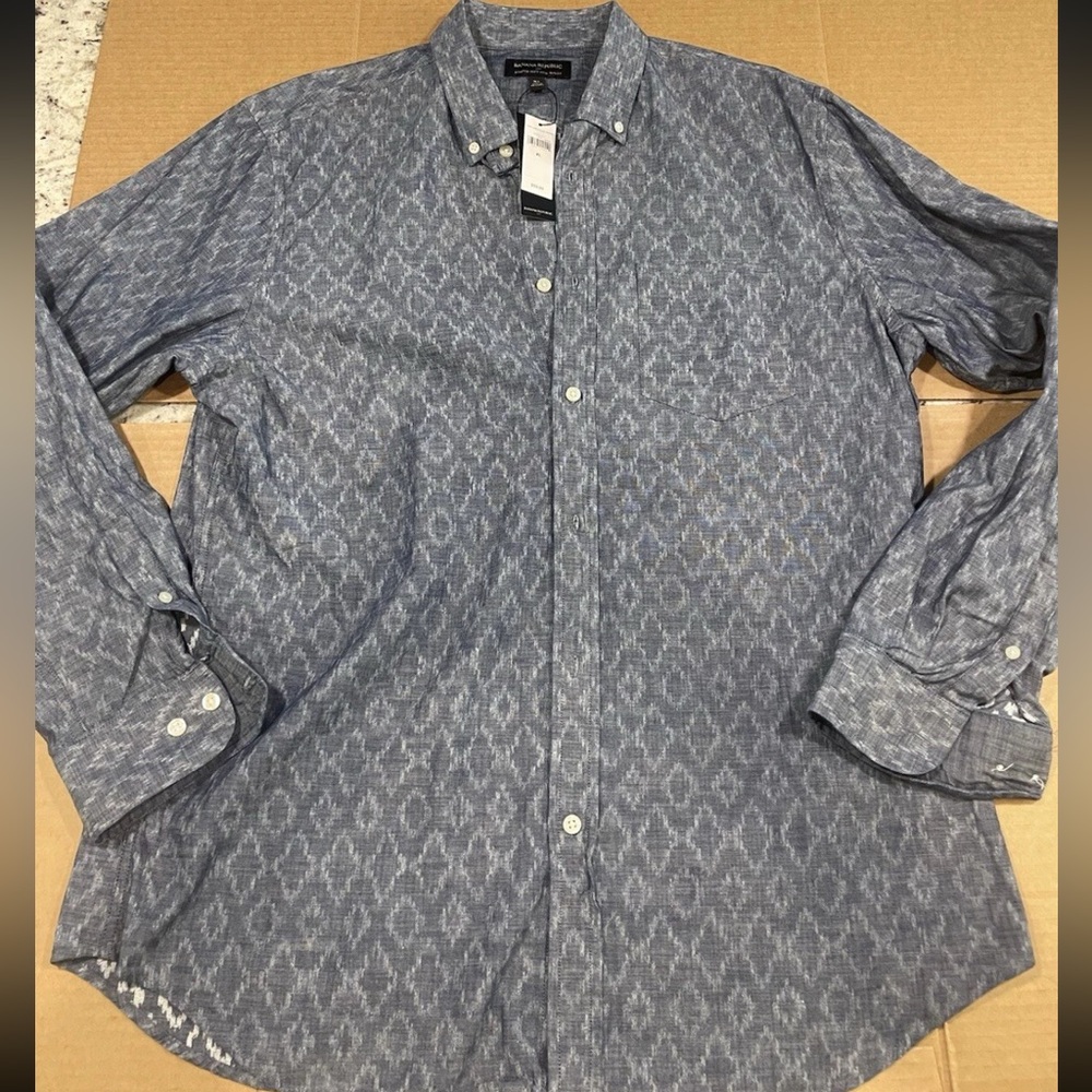 Banana Republic stretch soft wash slim fit button down